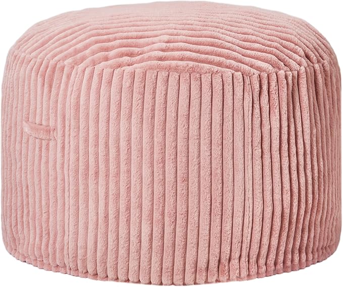 4ft Bean Bag Chairs for Adults Large Beanbag Chair with Stripe Plush Cover Big Bean Bag Chair for Living Room Bedroom Dorm Office