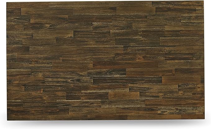 East West Furniture X777FL716-7 7 Piece Dining Room Table Set Consist of a Rectangle Dining Table with X-Legs and 6 Dark Khaki Linen Fabric Upholstered Chairs, 40x72 Inch, Multi-Color