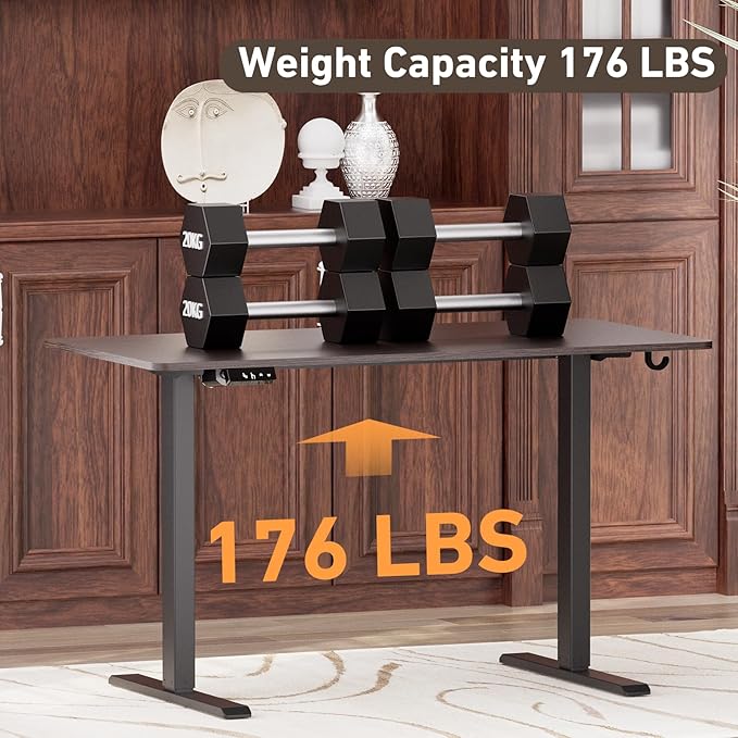 Ywin Electric Height Adjustable Standing Desk, 63 x 24 inches, Ergonomic Stand Up Desk for Home Office