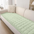 Smiry Couch Cover for Dogs Washable, Non Slip Fuzzy Pet Couch Covers for 3 Cushion Sofa Pet Friendly, Thick Soft Sofa Slipcovers Cushion Protector (Green, 27.6" x 70.9")