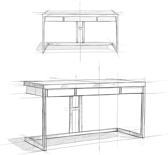 SIMPLIHOME Erina SOLID ACACIA WOOD Industrial 60 inch Wide Writing Office Desk in Distressed Grey for the Office Desk, Writing Table, Workstation and Study Table