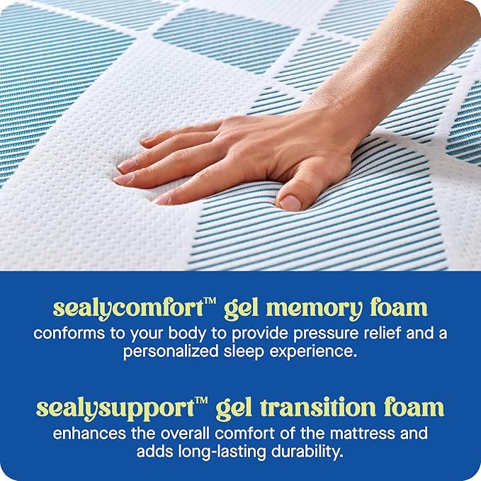 Sealy Dreamlife 8” Foam Mattress-in-a-Box, Full, SealyComfort Gel Memory Foam, Surface-Guard Technology, Breathable Comfort