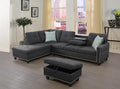 Halibur Sectional Sofa or Couch with Ottoman for Living Room, Apartment, Bedroom, Office