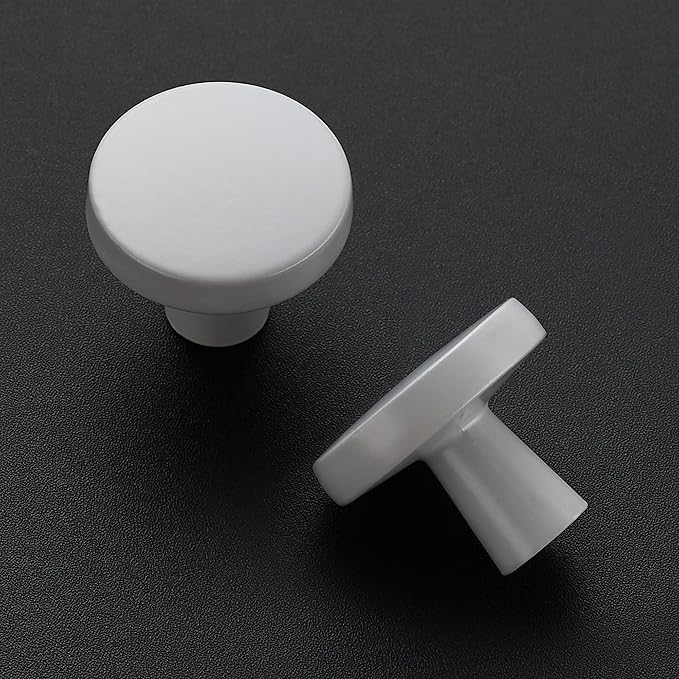 Ravinte 5 Pack Drawer Pulls 1-1/4 Inch Kitchen Cabinet Knobs Solid Round Dresser Drawer Knobs Grey Dresser Knobs Drawer Knobs Simple Cabinet Hardware for Cupboard Drawer Pulls