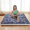 Dr.Futon Japanese Floor Futon Mattress Extra Thick Folding Roll Up Bed Topper Mat for Guest,Lounger and Tavel