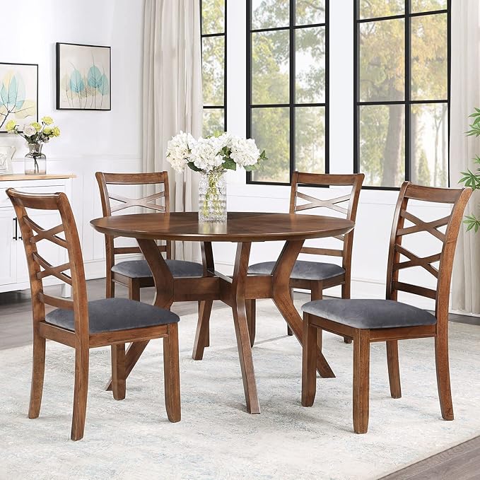 Smiry Velvet Seat Covers for Dining Room Chair Set of 4, Stretch Fit Removable Washable Chair Seat Cushion Protector Slipcovers with Ties, Grey