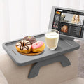 SINWANT Couch Armrest Table,Bamboo Couch Arm Table 360° Phone Holder,Foldable Sofa Arm Tray for Eating Drinking Snacks Remote on Chair Armrest