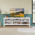Panana TV Stand with 6 Cubby for 75 inch TV, Television Stands Entertainment Center Media Stand TV Table for Living Room, Bedroom (White 70 inch)