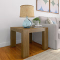 Plank+Beam Modern Square Corner Table, 32", Slim Side Table for Living Room, Mini End Table for Small Spaces, Bedside Night Stand, Pecan Wirebrush