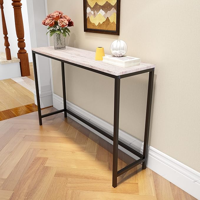 Console Table for Entryway Narrow Sofa Tables Entryway Table Rustic Narrow Entrance Console Table Front Door Console Table Accent Table for Living Room Entryway Corridor Hallway Natural Wood Color