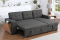 Devion Furniture Philly 4-in-1 Convertible L Shaped Couch with Pull Out Bed and Storage, Sectional Sleeper Sofa with Reversible Chaise for Living Room, Apartment, Bedroom, Office