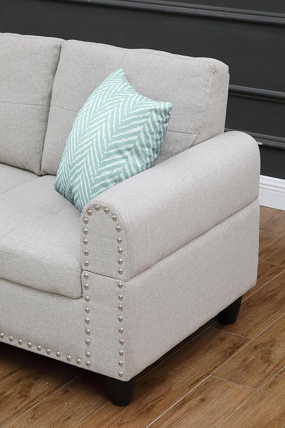 Halibur Sectional Sofa or Couch for Living Room, Apartment, Bedroom, Office