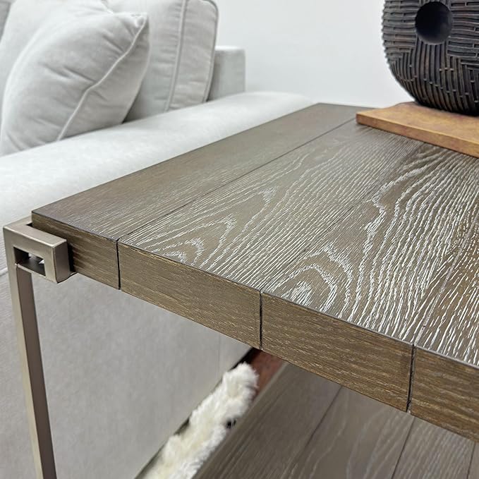 Roundhill Furniture Corbeta Living Room, End Tables, Aged Graphite