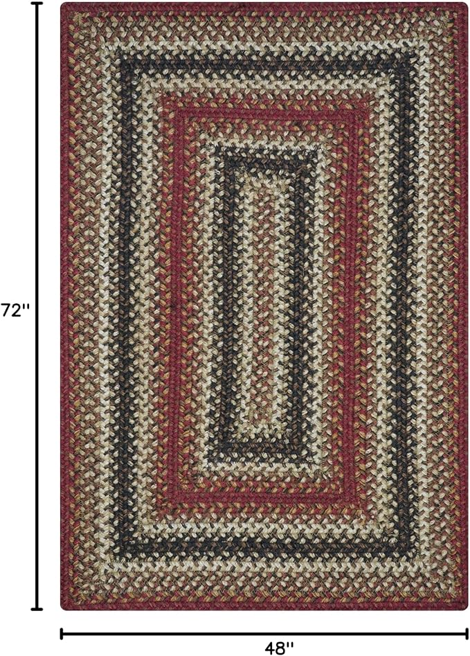 Homespice Chester Braided Rectangular Rug 4x6' Country Style Rugs