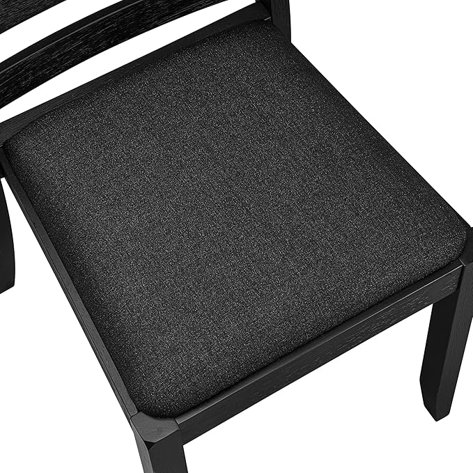 X12X1-0C6-24 14-pc Modern Dining Room Table Set a Rectangular Dining Table with a coffee Table and 12 Black Polyester Stackable Chair, 39x120 Inch, Wire Brushed Black