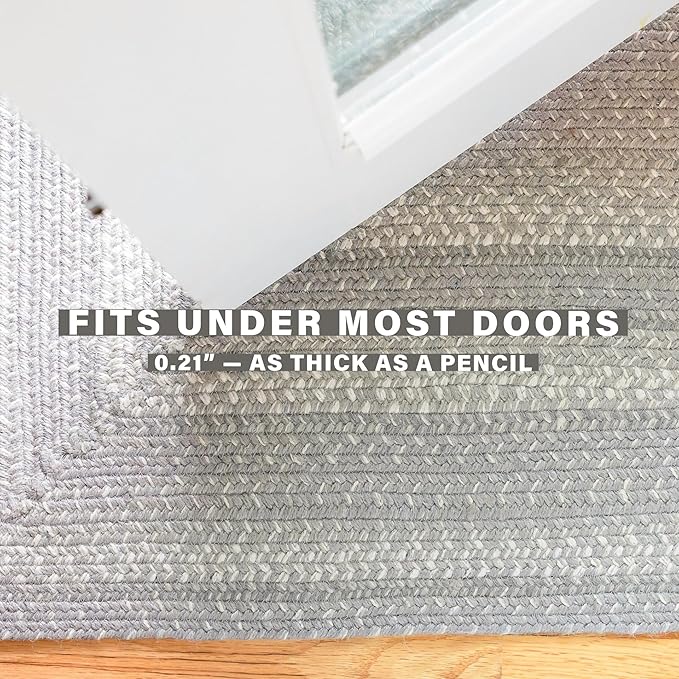 Grey Cloud Jute Braided Oval Rug, 4x6' - Grey, Warm Farmhouse Country Decor, Perfect for Bedrooms, Kitchens and Large Entryways - Pet Friendly, Reversible and Easy to Clean