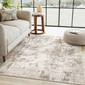 4x5 Washable Area Rug Brown Grey Neutral Abstract Entryway Kitchen Non Slip Low Pile Throw Rug Living Room Bedroom Indoor Doormat Soft Carpet for Entrance Bathroom Office