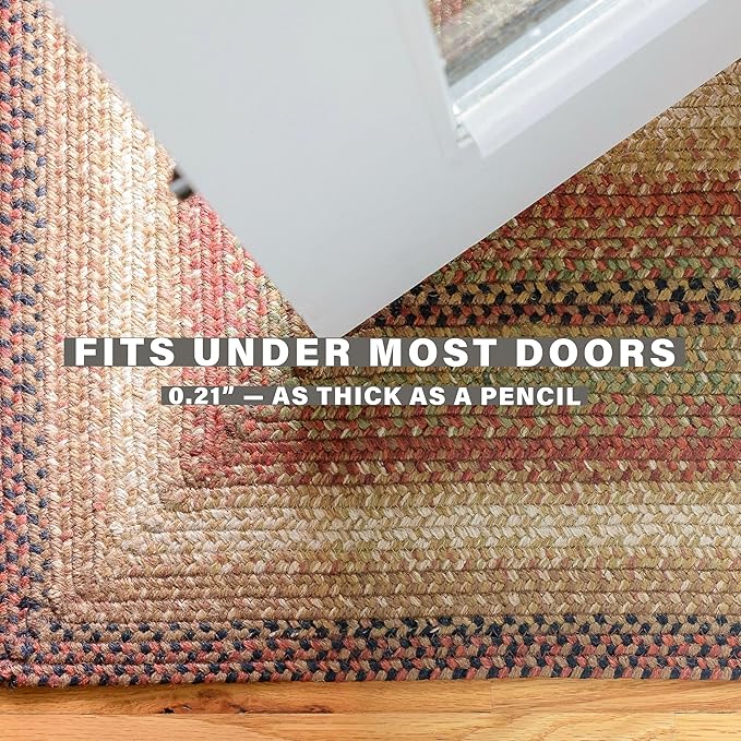 Gingerbread Brown Jute Braided Oval Rugs, 16x24 - Warm Country Decor, Perfect for Laundry Rooms, Bathrooms and Entryways - Durable and Easy to Clean