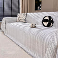 Nobildonna Sofa Cover Washable Soft Thicken Chenille Couch Cover with Tassel,Waterproof Sofa Slipcover for 2-3 Cushion Couch,Sectional Sofa,L-Shaped Furniture Protector Pet-Friendly,Beige 71"x118"