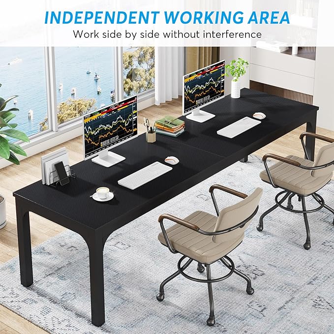 Tribesigns 78.7 Inches Extra Long Computer Desk 2 Person Desk, Double Long Desk, Workstaion for Home Office
