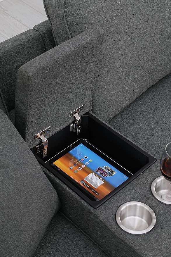 Leio Sectional Modular Sofa with Ottoman for Living Room, Apartment, Bedroom, Office, Dorm