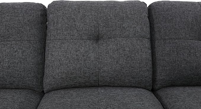 Halibur Sectional Sofa or Couch with Ottoman for Living Room, Apartment, Bedroom, Office