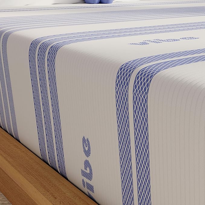 Vibe Gel Memory Foam Mattress, 12-Inch CertiPUR-US Certified Bed-in-a-Box, King, White