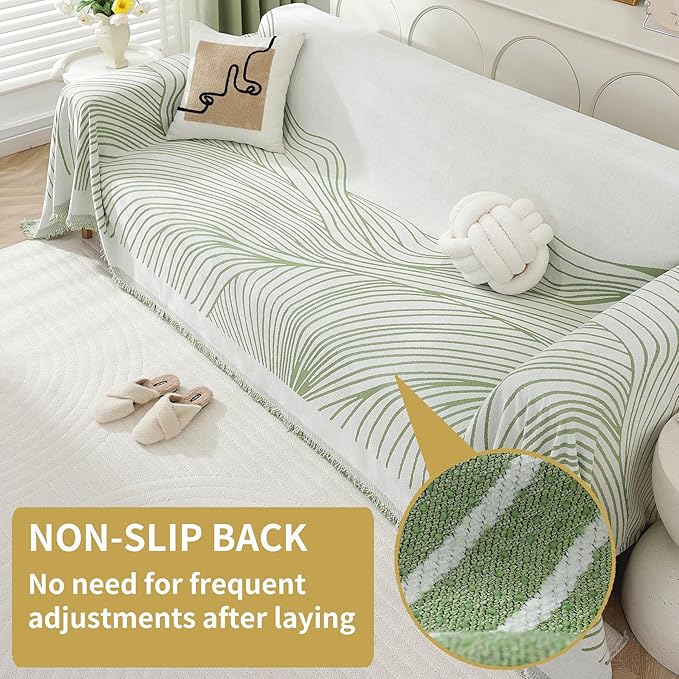 Non Slip Sofa Covers Couch Covers for 3 Cushion Couch Sofa Pet Friendly Washable Couch Covers for Sofa, Soft Thick Sectional Couch Covers L Shape Furniture Protector for Kids, Dogs 91" X134"