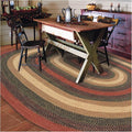 Homespice Highland Multi Color Oval Braided Rug, 8x10' - Handmade with Jute, Warm Country and Lodge Decor, Perfect for Living Rooms and Bedrooms - Pet Friendly and Easy to Clean