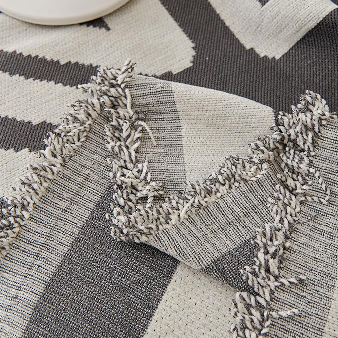 STACYPIK Boho Geometric Dark Grey Sofa Cover Chenille Couch Cover for Dogs Washable Armchair Slipcover for Living Room Sectional Sofa Cover for 2 Cushion Couch Sofa Jacquard Sofa Cover Decor-71X90IN