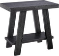 Roundhill Furniture Athens Contemporary Wood Shelf Side Table, Black