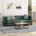Merax Mid Century Modern 3 Seater Sofa with Birch Wood Legs, 80" Wide Smooth Upholstered Couch for Living Room, Apartment, Green