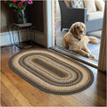 Homespice 27x45” Black Oval Braided Rug. Kilimanjaro Black Jute Oval Rug. Uses- Entryway, Kitchen Rugs, Bathroom Rugs. Reversible, Rustic, Country, Primitive, Farmhouse Decor Rug