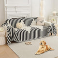 HAOMAIJIA Boho Sofa Covers Couch Covers for 3 Cushion Couch Sofa Pet Friendly Soft Thick Couch Cover for Dogs Washable Sectional Couch Covers L Shape Furniture Protector (Black, 91"x118")