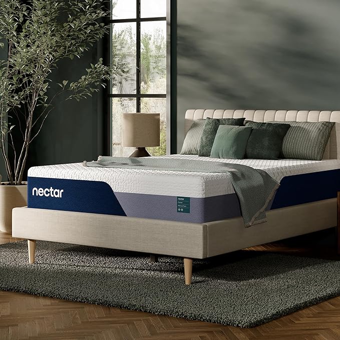 Nectar Premier 13” King Mattress - Medium Firm - Contouring Memory Foam - Cooling Upgrade - 2” Pressure Relief Layer - Mattress in a Box - 365-Night Trial & Forever Warranty