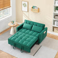 Ball & Cast Convertible Sofa Bed,Pull Out Loveseat Sleeper Sofa,Convertible Pull Out Couch W/ 2 Pillows,Adjustable Backrest & Side Pocket,Corduroy Futon Couches for Living Room,Apartment,Green,55"