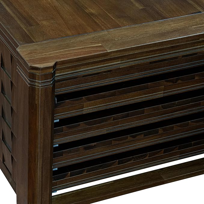 X02FO-2C8-18 - 6 Pieces Dining Table Set includes an Extendable Rectangle Kitchen Table, 1 Coffee Table, 2 Dining Chairs and 2 Modern Benches, 39x120 Inch, Antique Walnut
