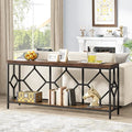Tribesigns 71 Inch Extra Long Sofa Table, Narrow Long Sofa Console Tables Behind Couch Table with Open Storage Shelf