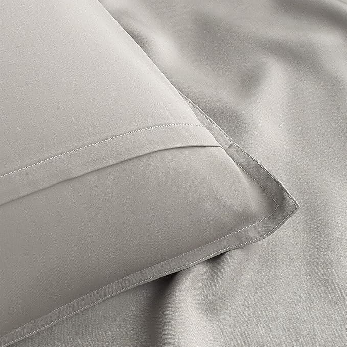 Queen Sheets by Pure Bamboo, Genuine 100% Organic Viscose Derived from Bamboo Bed Sheet Set, Luxuriously Soft & Cooling, Double Stitching, Lifetime Quality Promise (Queen, Stripes)