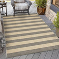 OJIA Washable Outdoor Rug 4'x6', Cotton Woven Outdoor Patio Rug Tan Front Porch Rug Outdoor Door Mat Entryway Rugs Indoor Area Rugs Floor Mat for Backyard/Entry/Kitchen/Bedroom/Living Room