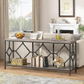 Tribesigns 71 Inch Extra Long Sofa Table, Narrow Long Sofa Console Tables Behind Couch Table with Open Storage Shelf