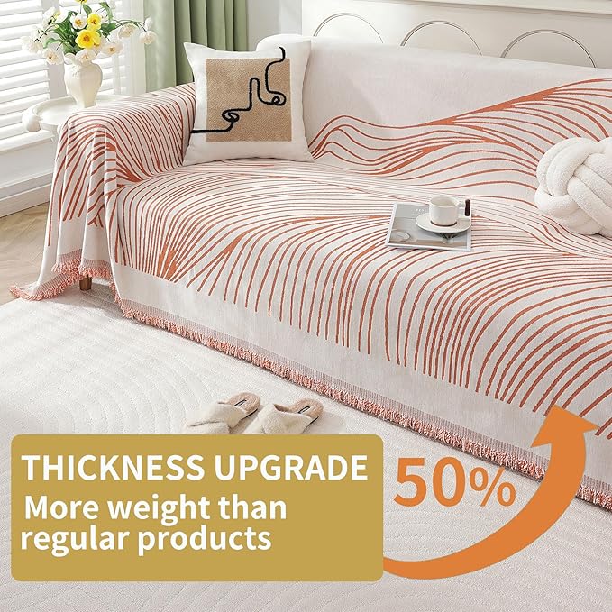 Non Slip Sofa Covers Couch Covers for 3 Cushion Couch Sofa Pet Friendly Washable Couch Covers for Sofa, Soft Thick Sectional Couch Covers L Shape Furniture Protector for Kids, Dogs 91" X134"