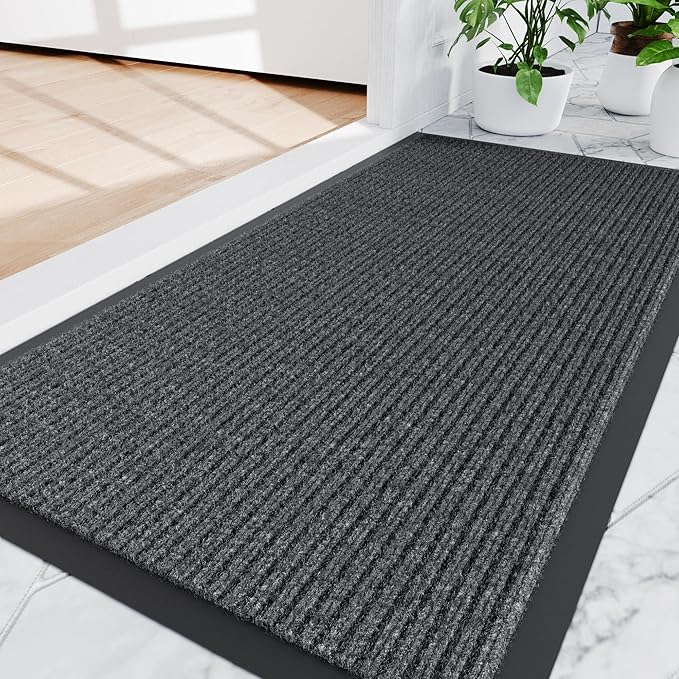 Amyracel Front Door Mat Indoor Outdoor Entrance, 36" x 60" All-Season Waterproof Heavy Duty Doormat for Outside Entry, Stain and Fade Resistant, Low Profile, Easy Clean Patio Entryway Mat
