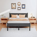 Metal Bed Frame,14Inch Full Size Bed Frame with Storage Space,Heavy Duty Sturdy Mattress Foundation,Easy Assembly,No Box Spring Needed,Full Grey