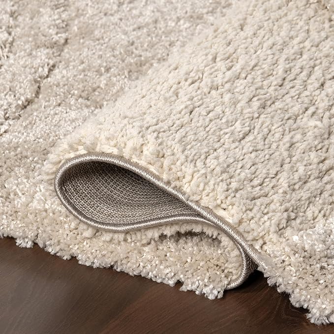 nuLOOM Gloria Abstract Shag Area Rug, 5x7, Light Brown