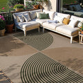 Lahome Modern Rainbow Easy Jute Rug, 6x9 Rug for Living Room Washable Indoor Outdoor Patio Rug, Farmhouse Rug for Bedroom Non Slip Contemporary Carpet for Backyard Deck Office Decor