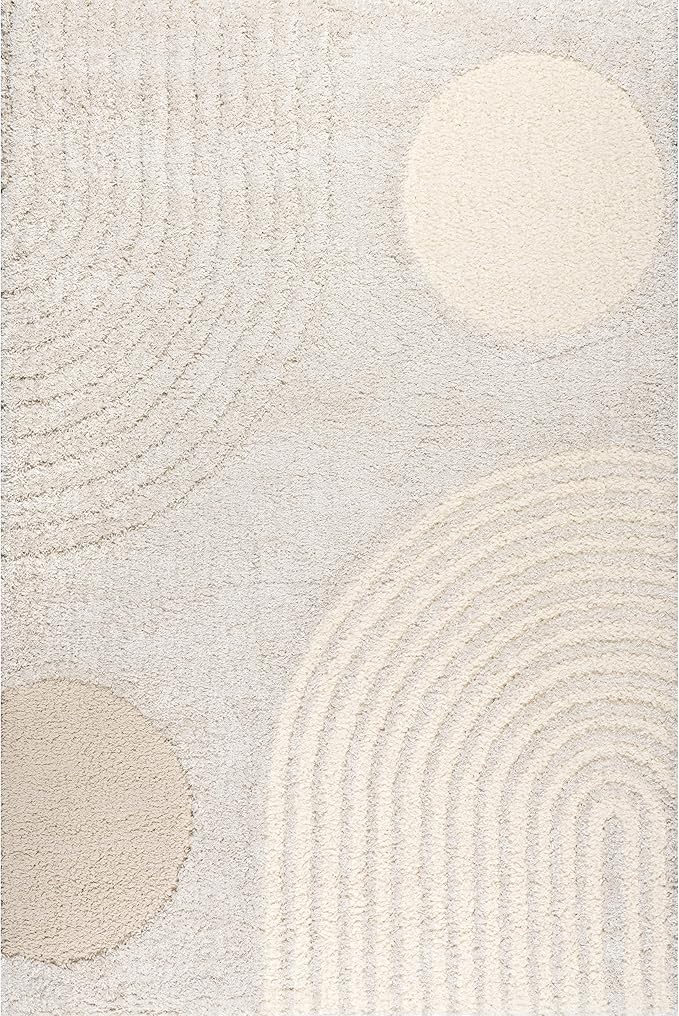 nuLOOM Gloria Abstract Shag Area Rug, 8x10, Beige