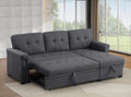 Devion Furniture Philly 4-in-1 Convertible L Shaped Couch with Pull Out Bed and Storage, Sectional Sleeper Sofa with Reversible Chaise for Living Room, Apartment, Bedroom, Office