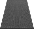 Sturdy Front Door Mat Outside Entrance, 6' x 4' All-Season All-Weather Doormat Waterproof, Stain and Fade Resistant, Natural Rubber Indoor Outdoor Welcome Door Mat Trap Dirt