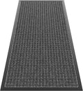Sturdy Front Door Mat Outside Entrance, 4' x 2' All-Season All-Weather Doormat Waterproof, Stain and Fade Resistant, Natural Rubber Indoor Outdoor Welcome Door Mat Trap Dirt